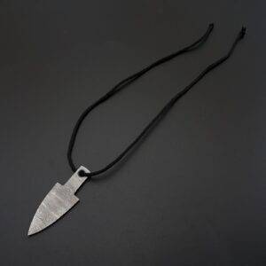 Damascus Arrowhead Necklace